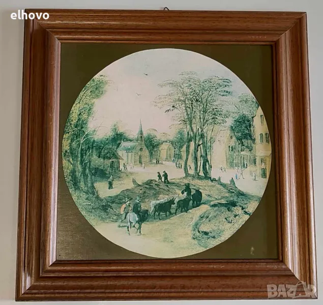 Картина принт в дървена рамка, есен#4, снимка 1