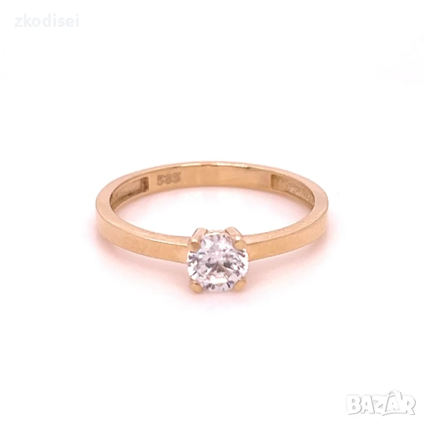 Златен дамски пръстен 1,81гр. 14кр. проба:585 размер:55 модел:32236-6, снимка 1