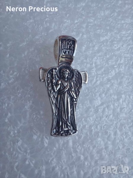 Сребърен кръст Архангел Михаил, снимка 1