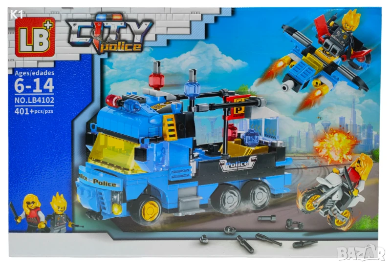 Конструктор City Police 401 части, Полицейски камион , снимка 1