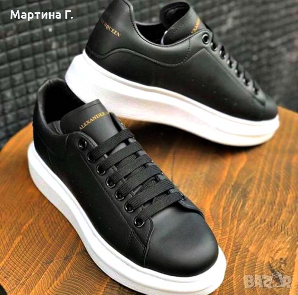 Alexander McQueen Мъжки Спортни Обувки Черни Кецове Маратонки Александър Маккуин, снимка 1