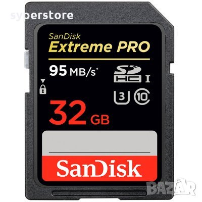 ФЛАШ КАРТА 32GB SANDISK SDSDXXG-032G-GN4IN, Extreme Pro SDHC 32GB - 95MB/s UHS-I, снимка 1