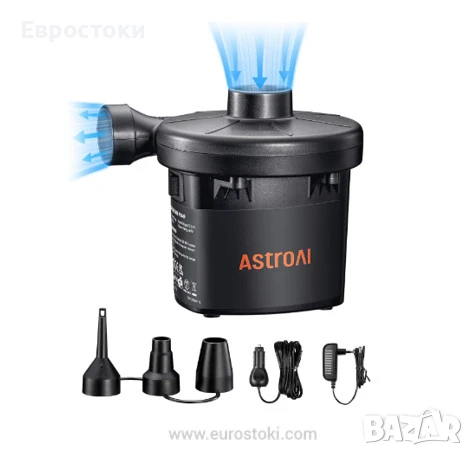Електрическа помпа AstroAI, 3.5 kPa, 300 L/min, 120 V AC / 12 V DC, снимка 1