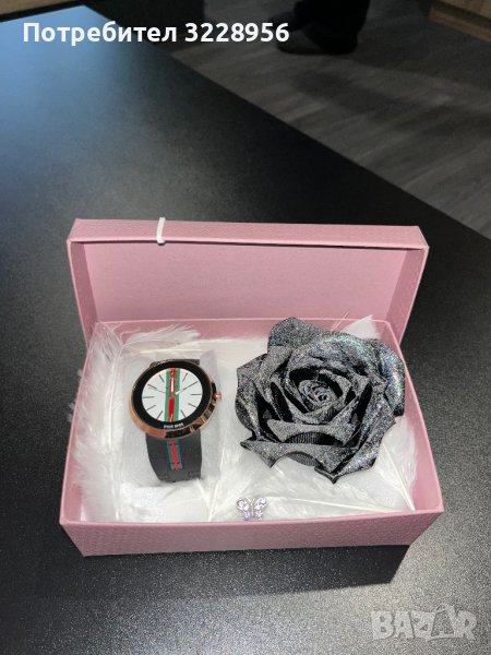 Подарък дамски часовник и роза, снимка 1