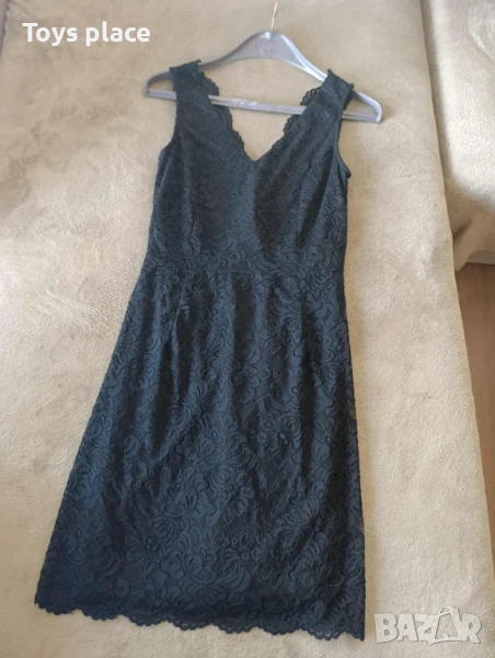 S/M Нова Маркова рокля Only, черна дантелена рокля, официална рокля за повод, снимка 1
