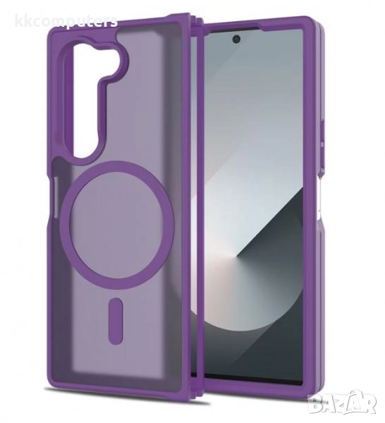 Калъф силикон мат MagSafe / Лилав / за Samsung Z Fold 6 Баркод : 3132987, снимка 1