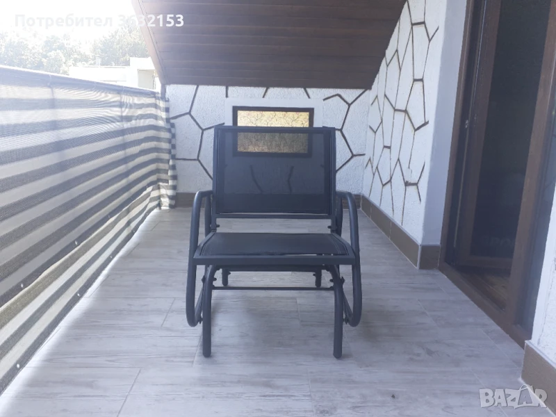 Люлеещ стол шезлонг градински метален , снимка 1