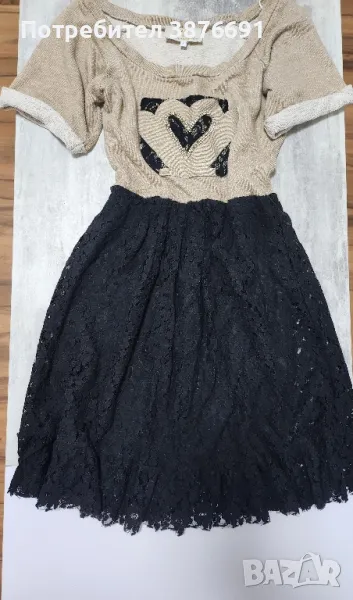 Бутикова рокля със сърце и дантела луксозен модел , снимка 1