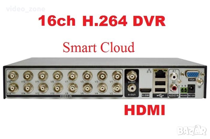 16 канален 16ch видеорекордер HDMI, Smart Cloud, Българско меню, H.264 компресия, снимка 1