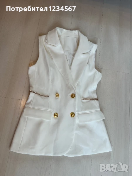 НОВ елегантен бял елек✨, снимка 1