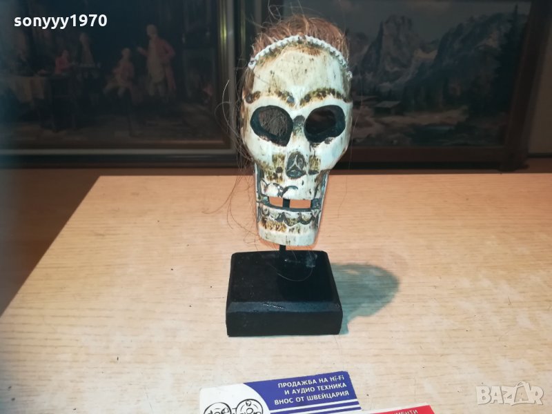 ЧЕРЕП НА СТОЙКА 20Х10Х10см 1311201933, снимка 1