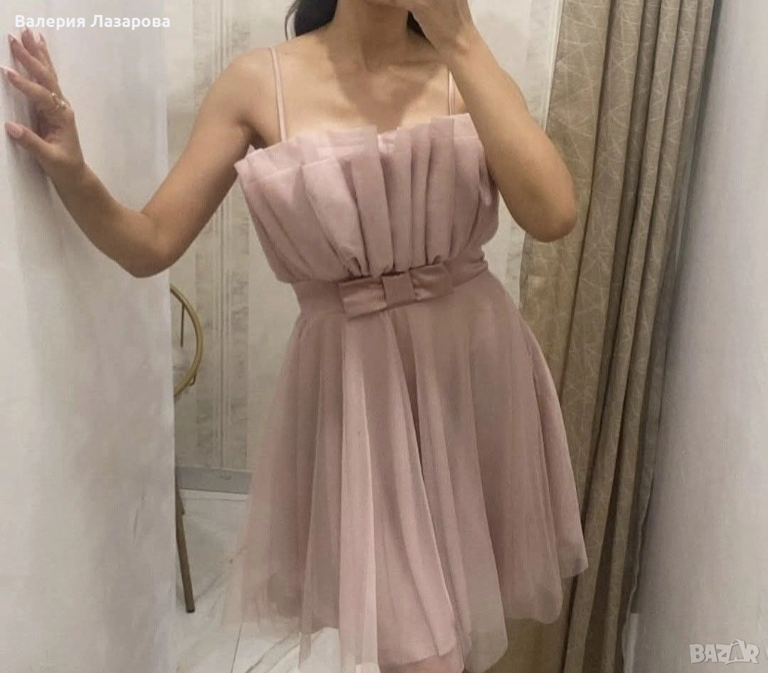 Розова рокля, М/Л размер, снимка 1
