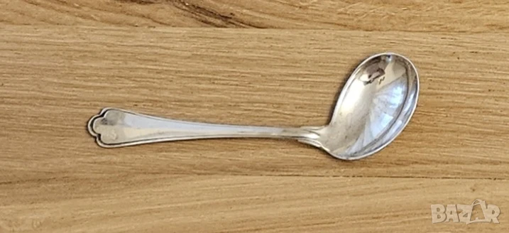Сребърна лъжичка за захранване на новородено бебе 13 см, снимка 1