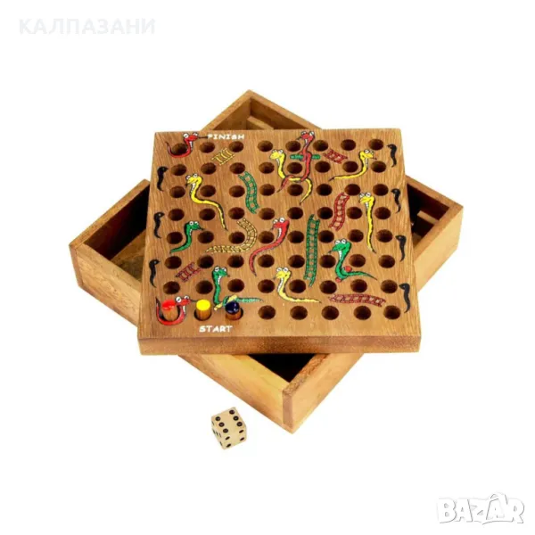 Настолна дървена игра - Змии и стълби K015, снимка 1