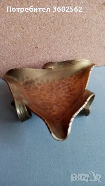  немски бронзов пепелник-ръчно кован, снимка 1