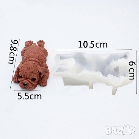 3D Булдог Шарпей голямо куче силиконов молд форма декорация торта фондан шоколад гипс смола, снимка 1