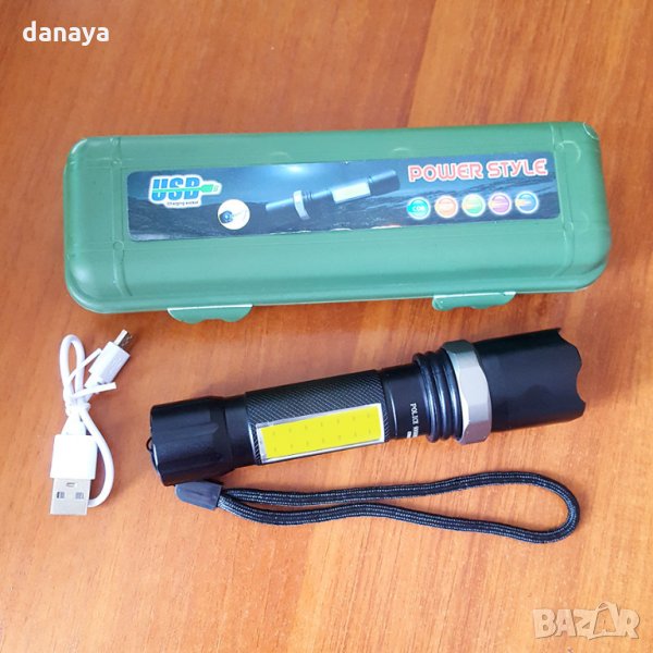 2428 Акумулаторен Led фенер POWER STYLE, Zoom функция, снимка 1