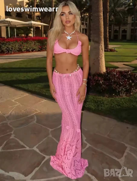 Плажен плетен комплект, снимка 1