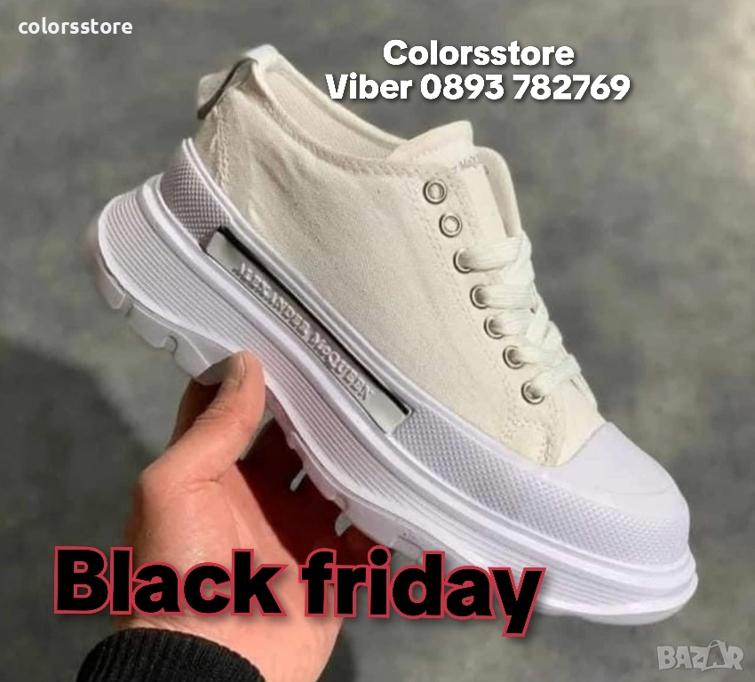 Дамски бели кецове Alexander McQueen/BR77t, снимка 1