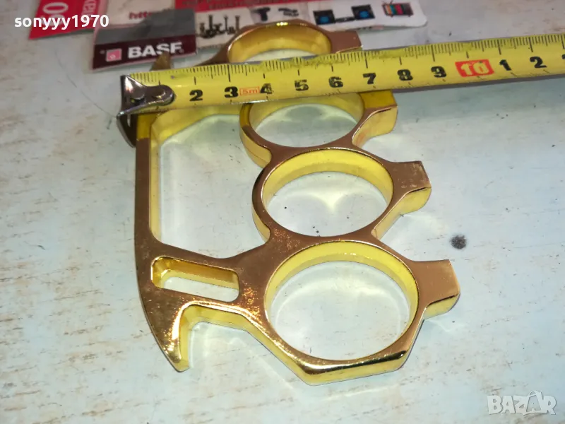 БОКС ЗЛАТЕН С КВАДРАТИ И КРЪСТОВЕ В ТЯХ 1303251300, снимка 1