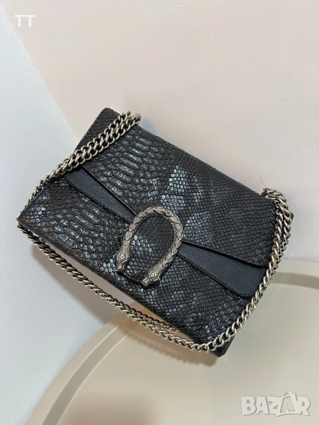 Ефектна дамска чанта змийски принт, снимка 1