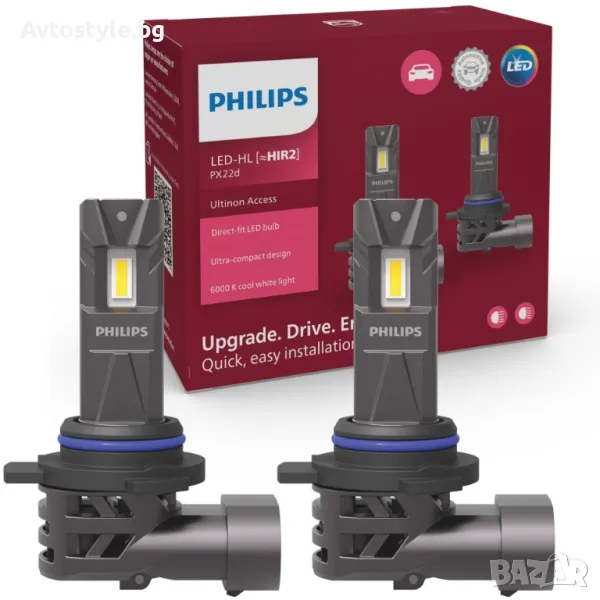 LED крушки за автомобил HIR2, Philips Ultinon Access 2500, 12V 20W 2бр, снимка 1