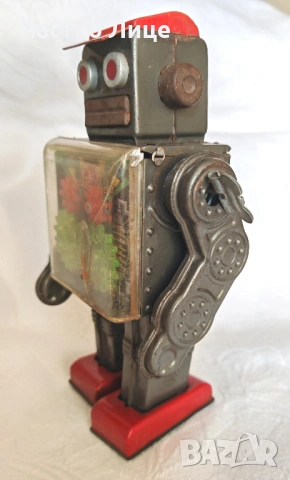 Супер Рядка Японска Механична Играчка Робот Horikawa 1960те, снимка 2 - Колекции - 54098768