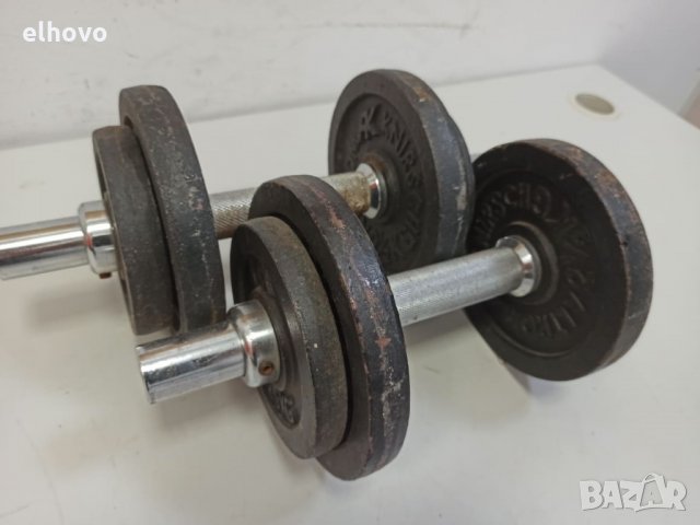 Дъмбели 2x9.5кг , снимка 3 - Фитнес уреди - 31297478