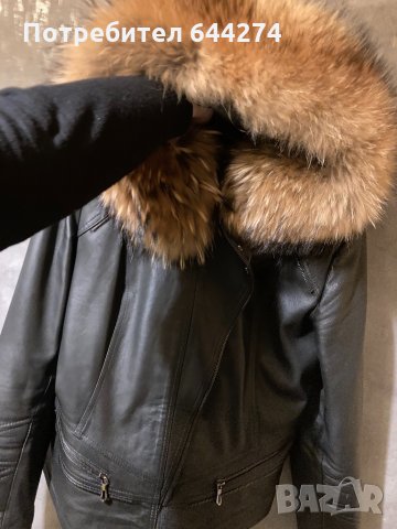 Яке от естествена кожа и косъм от лисица, снимка 2 - Якета - 31805950