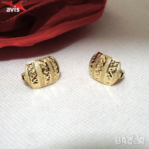 Обеци с 14К златно покритие 2141888