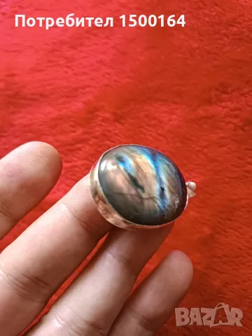 лунен камък и лабрадорит висулка, снимка 3 - Колиета, медальони, синджири - 48077491