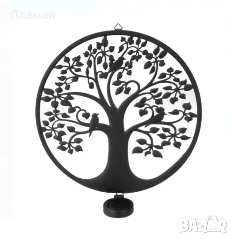 Соларно декоративно дърво Мавро с птици МЕТАЛ Ø40см, снимка 2 - Градински мебели, декорация  - 49385167