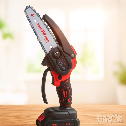 Акумулаторен верижен трион KraftWaagen KK-D01, с 2 батерии 48V / 2.0Ah, снимка 3 - Друга електроника - 51852405