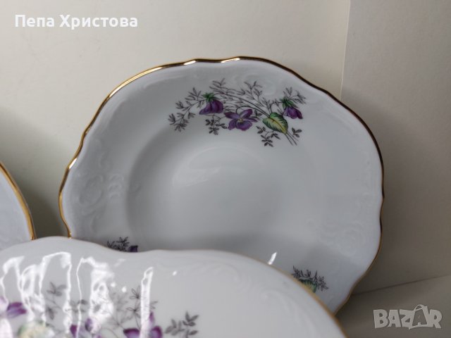 Порцеланов сервиз за разядки Bernadotte, Чехия., снимка 8 - Прибори за хранене, готвене и сервиране - 40686043