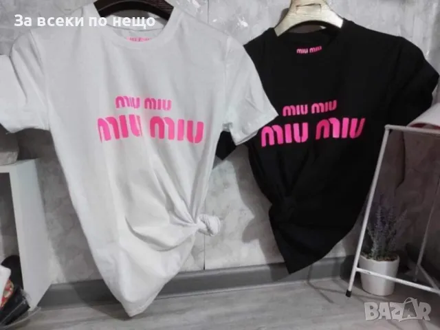 Miu-Miu Дамска Тениска👚Дамска Блуза С Къс Ръкав Миу Миу👚Код LFS427, снимка 1
