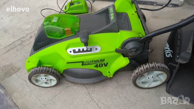 Косачка акумулаторна Green Works 25157, снимка 6 - Градинска техника - 39858888
