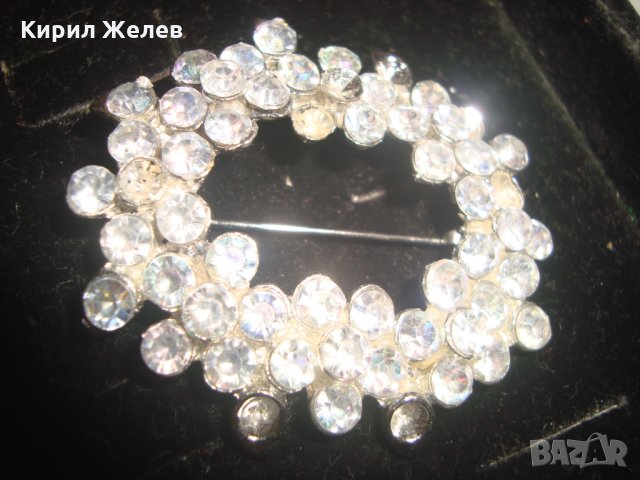 СРЕБРИСТА АРТ БРОШКА с МНОГО БОХЕМСКИ КРИСТАЛИ 14367, снимка 7 - Други - 30665834