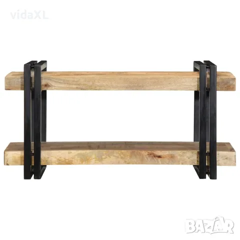 vidaXL Стенен рафт 70x33x35 cm Масивна груба дървесина Манго, снимка 3 - Етажерки - 56147552