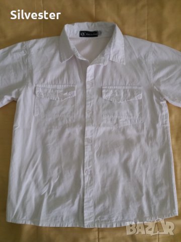 Детска бяла риза с къс ръкав, 8-12г., снимка 2 - Детски ризи - 38373908
