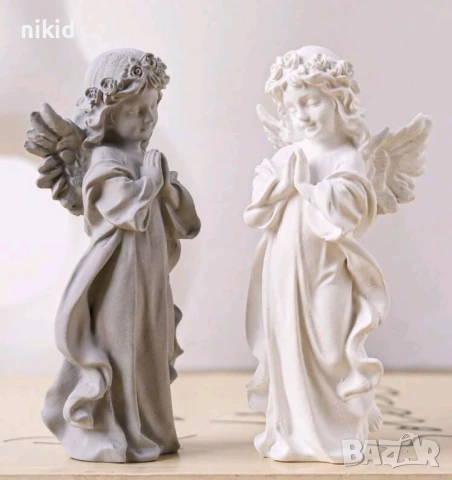 3D Прав Ангел молитва молещ се силиконов молд форма фондан шоколад гипс смола свещ , снимка 4 - Форми - 51380450