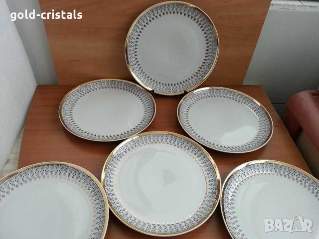 Стар български порцелан с позлата , снимка 2 - Антикварни и старинни предмети - 31765071