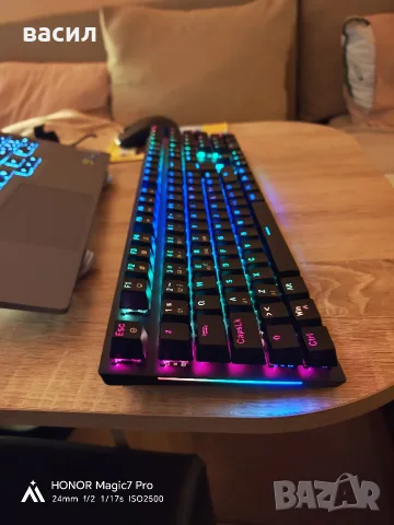 Безжична геймърска RGB клавиатура kovar, снимка 2 - Клавиатури и мишки - 55848247