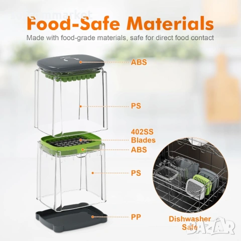 Ръчна резачка за картофи Ibergrif M523 – 3 в 1, Неръждаема стомана, снимка 6 - Други - 53889616