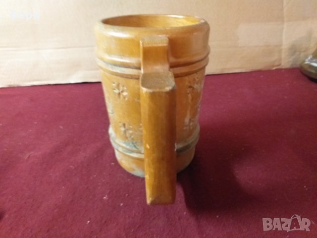 Стара дървена халба за бира, снимка 7 - Чаши - 34521773