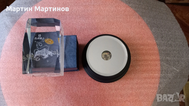 Преспапие /Кристал/ с Телец, снимка 3 - Декорация за дома - 53178892