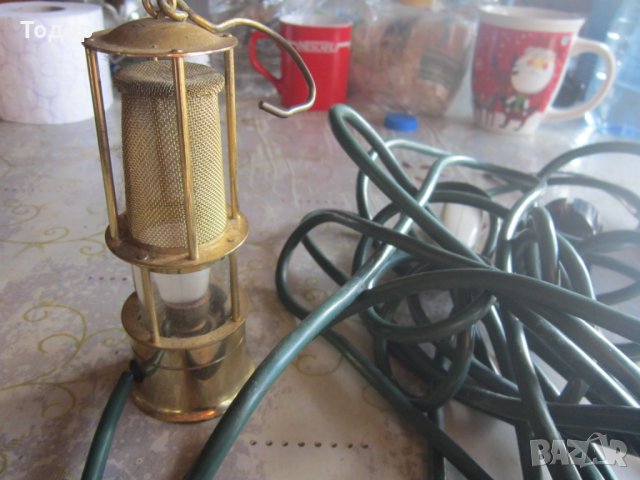 Страхотна бронзова лампа фенер , снимка 3 - Настолни лампи - 32069414