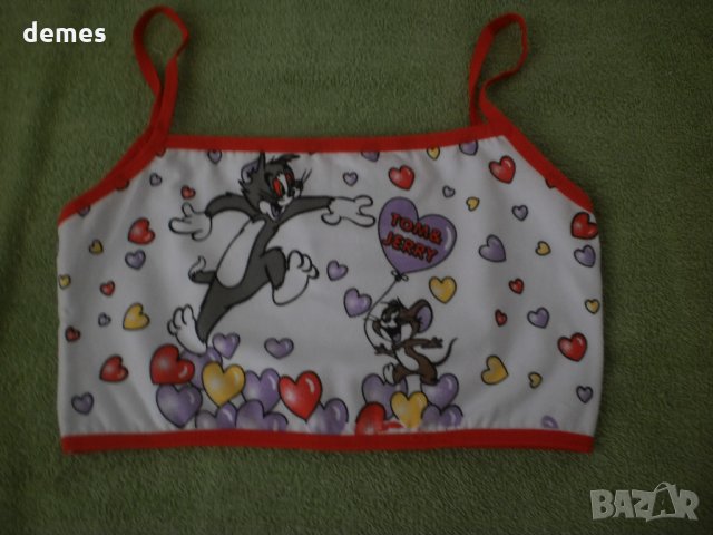 Детско бюстие за момиче с ефектна щампа, ново