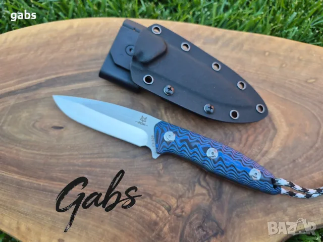 Нож с фиксирано острие FOX Knives FX529,фултанг с тактическа кания, снимка 4 - Ножове - 55922510