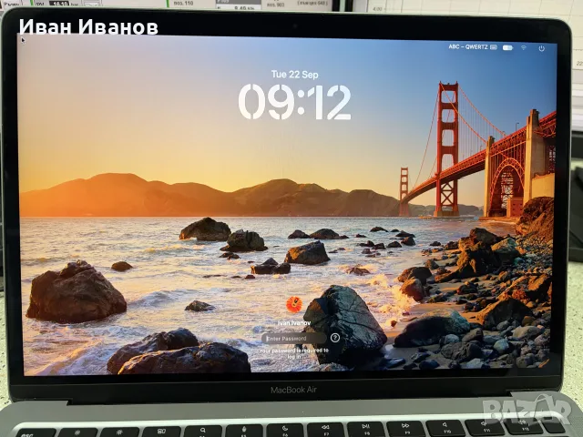 Apple MacBook Air 13.3" (M1) – 8GB RAM / 256GB SSD / Space Gray, снимка 6 - Лаптопи за работа - 56171591