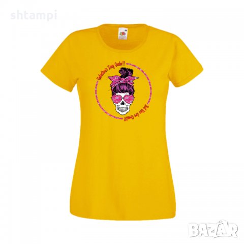 Дамска тениска Свети Валентин Skull Valentine's 8, снимка 9 - Тениски - 35582049